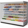 Стеллаж холодильный, пристенный, L1.88м, 6 полок, +2/+7С, дин.охл., белый, фронт открытый, без боковин, подсветка, под вынос.холод