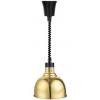 Лампа-мармит подвесная, абажур D250мм золотой, шнур регулируемый черный