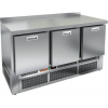 Стол холодильный, GN2/3, L1.49м, борт H50мм, 3 выдв.секции, ножки, -2/+10С, нерж.сталь, дин.охл., агрегат нижний